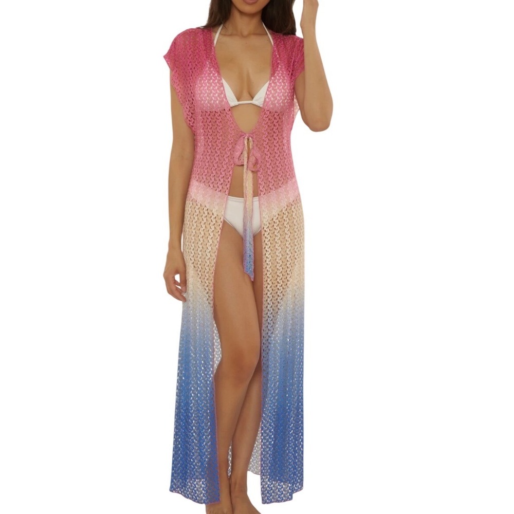 BECCA by Rebecca Virtue Sunset Ombre Long Kimono Women's Size Medium